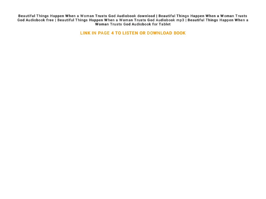 Beautiful Things Happen When a Woman Trusts God Audiobook