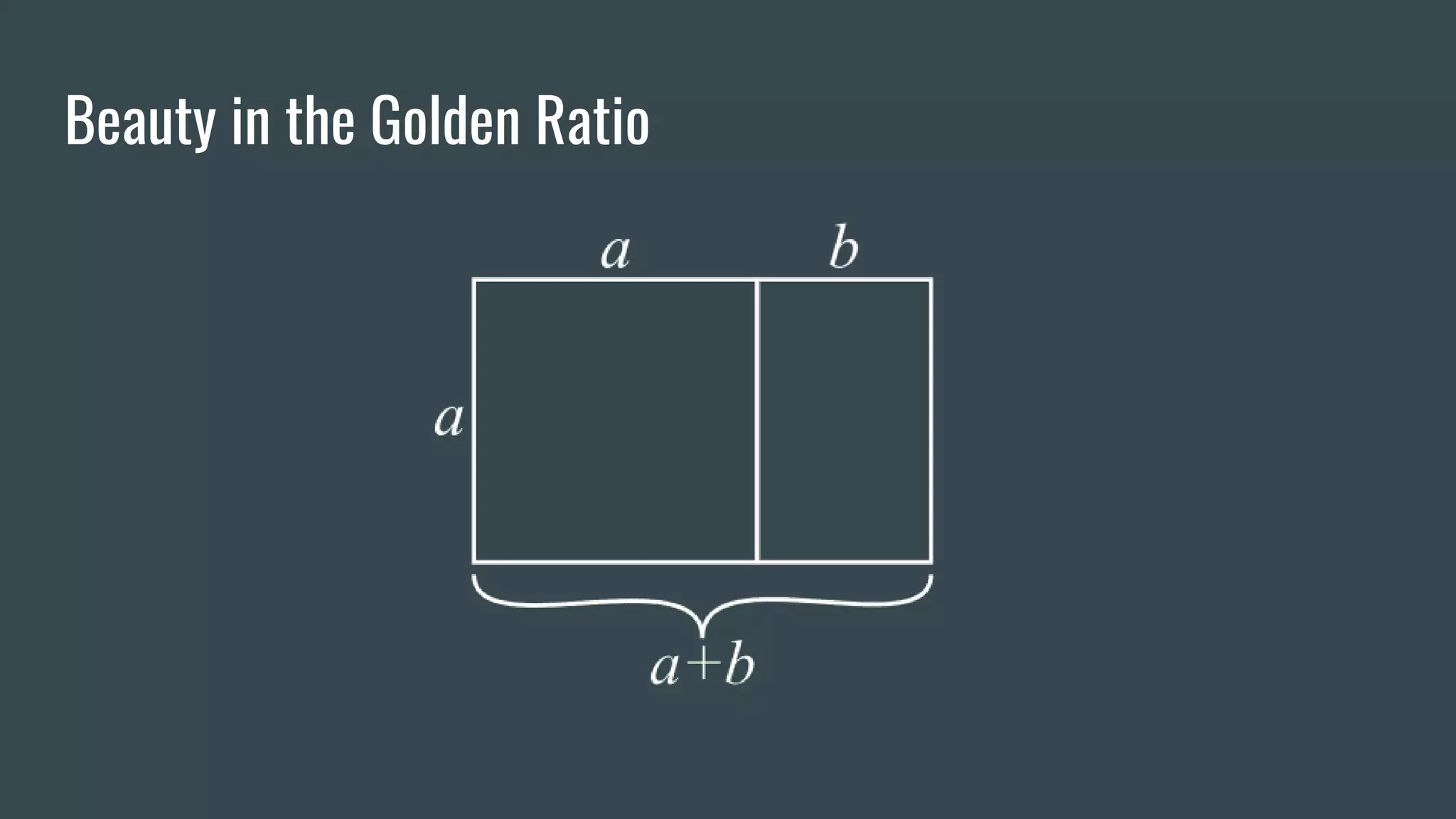 Beauty in the Golden Ratio
 