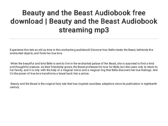 Beauty And The Beast Audiobook Free Download Beauty And The Beast A Beauty And The Beast Audiobook Free Download Beauty And The Beast A