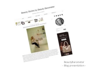 BeautyBarometer
- Blog presentation -
 