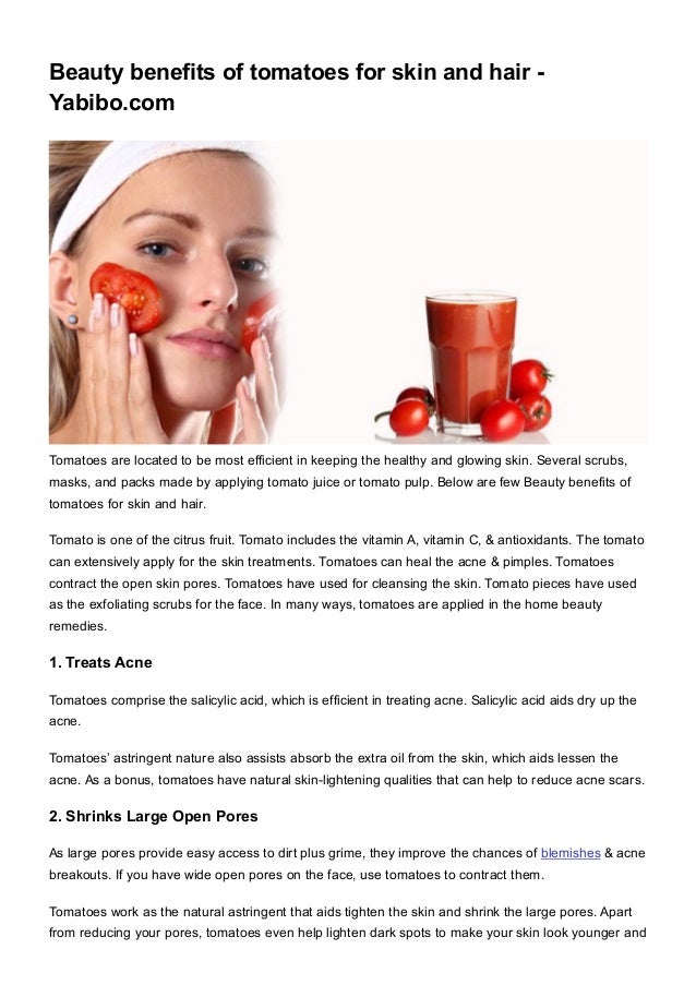 Beauty benefits of tomatoes for skin and hair yabibo