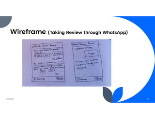 Wireframe (Taking Review through WhatsApp)
2/5/2022 14
 