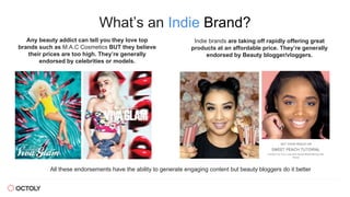 What’s an Indie Brand?
Any beauty addict can tell you they love top brands
such as M.A.C Cosmetics BUT they believe their
...