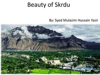 Beauty of Skrdu
By: Syed Mulazim Hussain Yasir
 