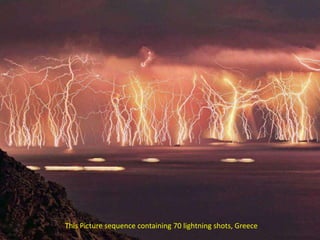 This Picture sequence containing 70 lightning shots, Greece
 