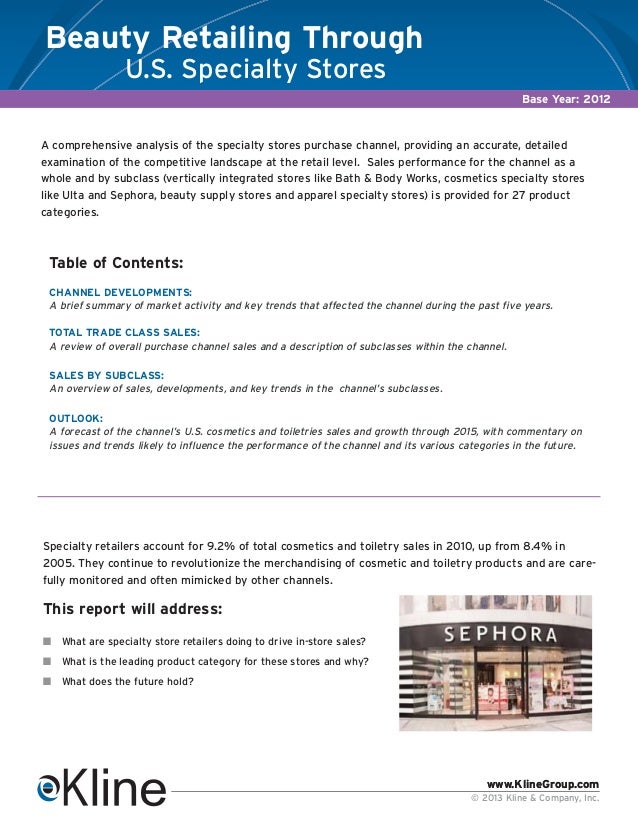 Beauty Retailing U.S. Specialty Stores Brochure