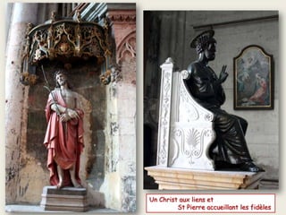 Un Christ aux liens et
St Pierre accueillant les fidèles
 