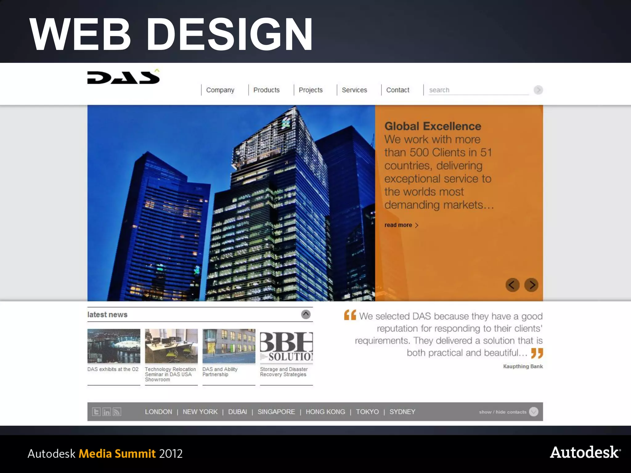 WEB DESIGN




© 2012 Autodesk
 
