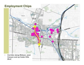 Employment Chips




•   Corridor along Watson, west
    Canyon and up Cedar Hills
    Blvd
 