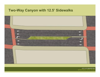 Two-Way Canyon with 12.5’ Sidewalks
 