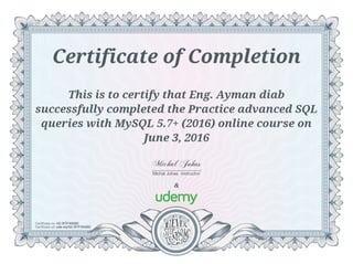 Practice advanced SQL queries with MySQL 5.7+ (2016) | PPT