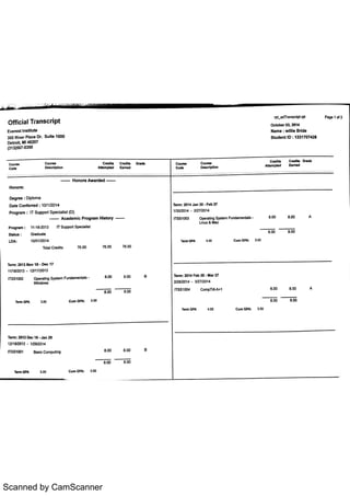 Transcripts_Career Diploma | PDF