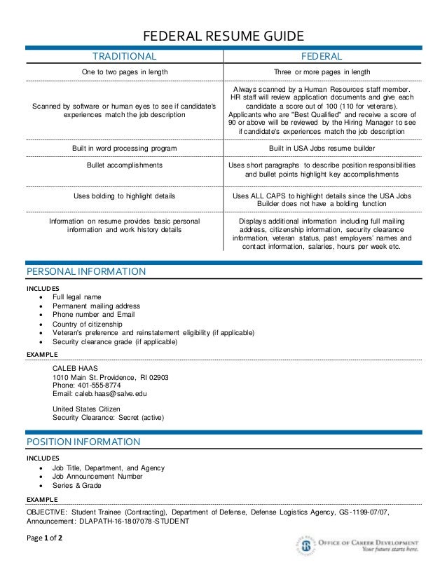federal resume guide federal resume writing guide