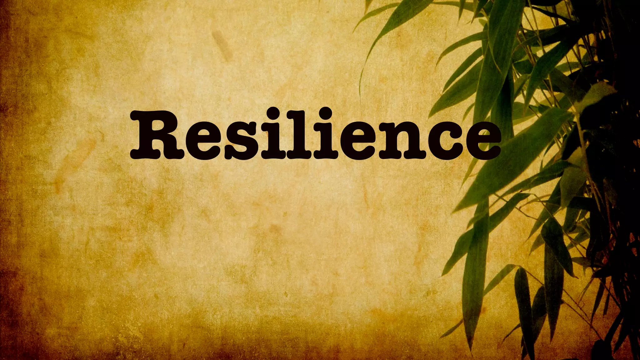 Resilience
 