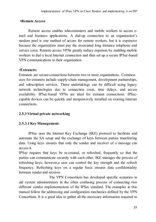 Implementation of IPSec VPN on Cisco routers and Configuring it on ISP ...