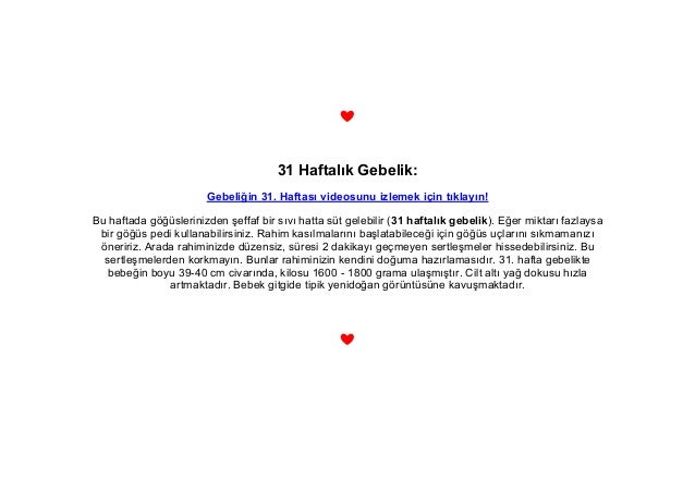 32 Hafta Gebelik Gva