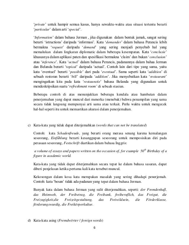 Beberapa masalah dalam penerjemahan Beberapa masalah dalam penerjemahan