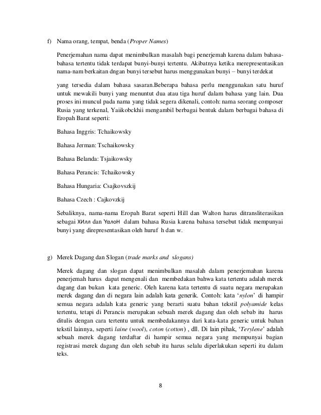Beberapa masalah dalam penerjemahan Beberapa masalah dalam penerjemahan