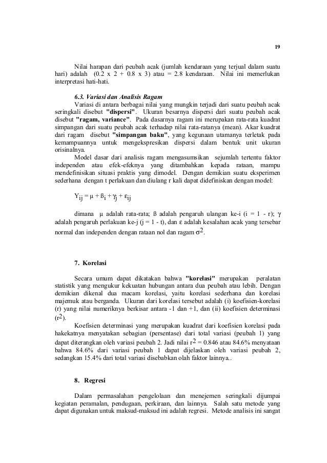 Beberapa model analisis data