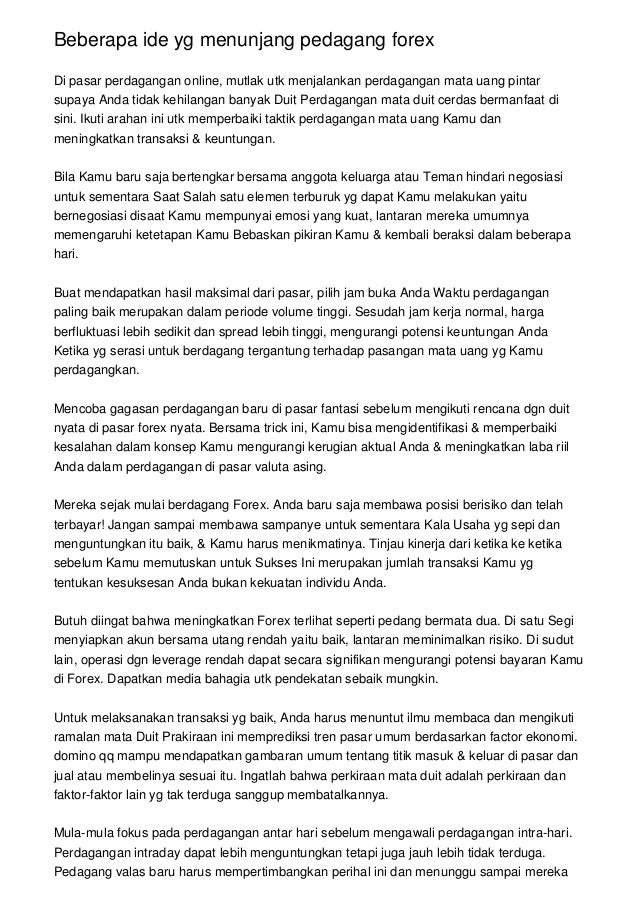forex perdagangan uang pintar berdagang di forex