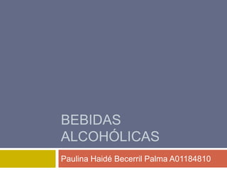 Bebidas alcohólicas Paulina Haidé Becerril Palma A01184810 