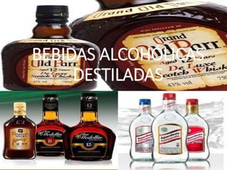BEBIDAS ALCOHÓLICAS
DESTILADAS
 