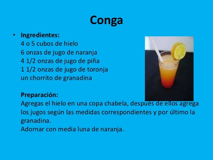 Bebidas no alcohólicas