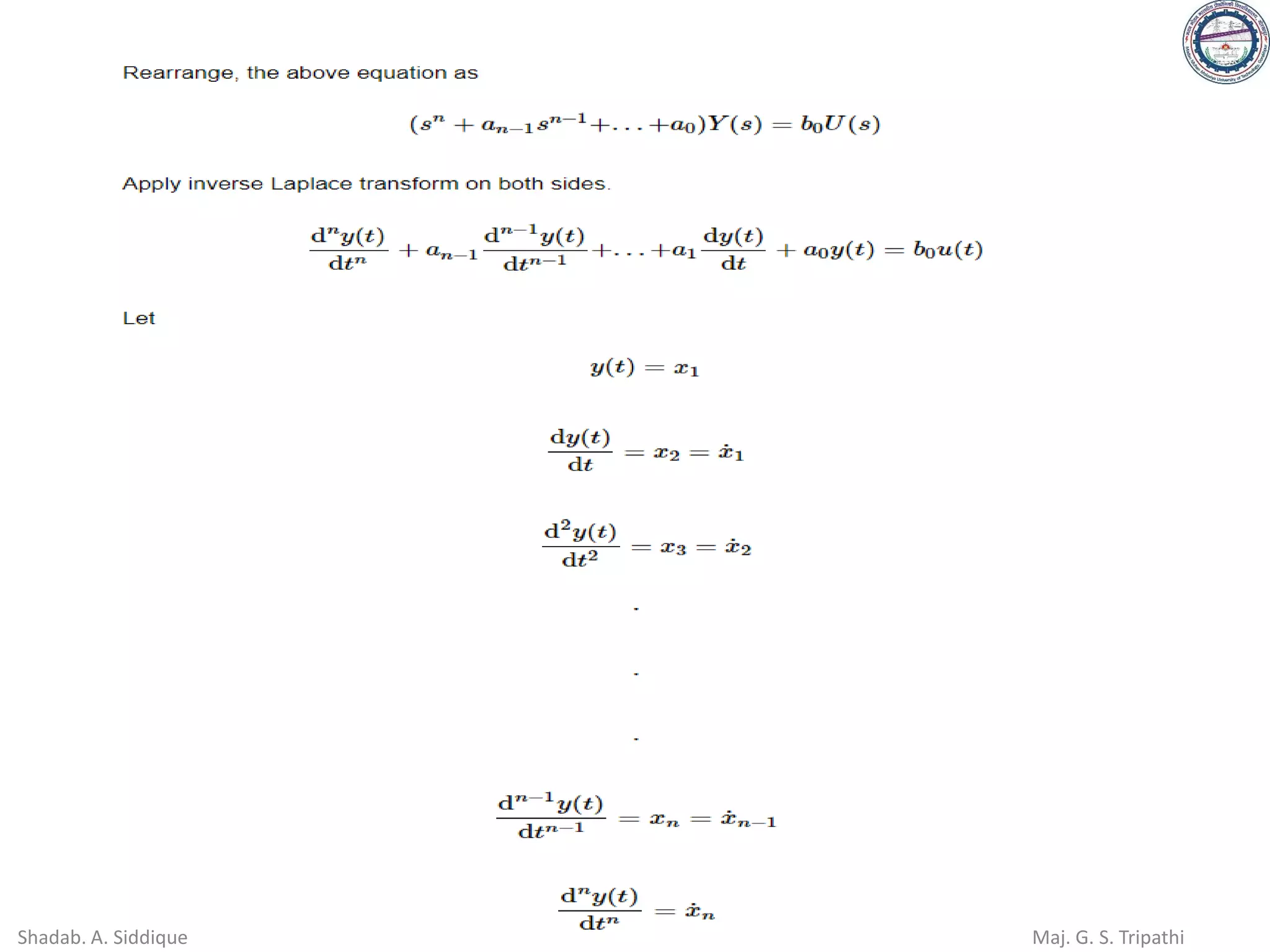 Shadab. A. Siddique Maj. G. S. Tripathi
 