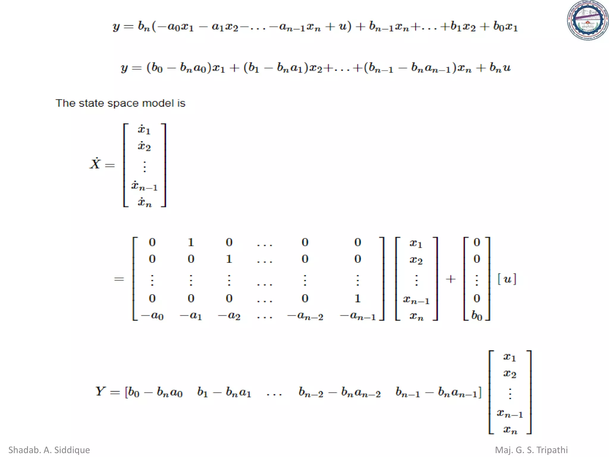Shadab. A. Siddique Maj. G. S. Tripathi
 