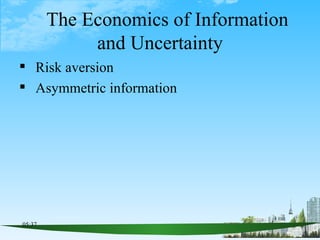 The Economics of Information and Uncertainty ,[object Object],[object Object]
