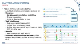 Learn how SAP BusinessObjects is used at BEC and some of their ...