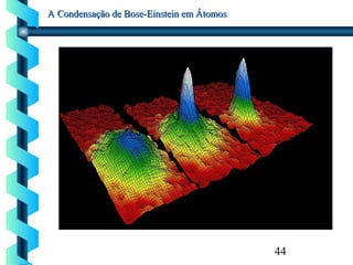 44
A Condensação de Bose-Einstein em ÁtomosA Condensação de Bose-Einstein em Átomos
 