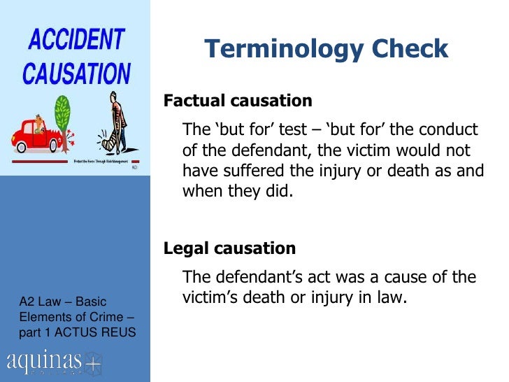legal causation vs factual causation