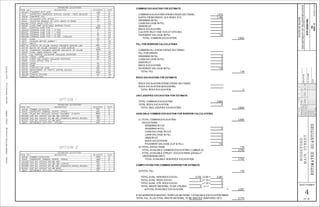 HIGHWAYDivision:Filename:...HIGHWAYMSTA004_Estimate.dgnUsername:Date:7/28/2015Katherine.S.Gray
ESTIMATED QUANTITIES
ITEM NO. QUANTITYDESCRIPTION UNIT
DESIGN-DETAILED
BYDATEPROJ.MANAGER
SHEET NUMBER
FIELDCHANGES
REVISIONS1
REVISIONS2
REVISIONS3
REVISIONS4
CHECKED-REVIEWED
OF
DESIGN2-DETAILED2
DESIGN3-DETAILED3
PIN
HIGHWAYPLANS
DEPARTMENTOFTRANSPORTATION
STATEOFMAINE
DATE
SIGNATURE
P.E.NUMBER
ESTIMATEDQUANTITIES
_____
38
20291.10
BIDDEFORD
MAINSTREET
__________
______
______
______
______
______
______
______
______
____________
K.GRAY____________
______________________________
R.BETZ
202.203 PAVEMENT BUTT JOINT
411.10 UNTREATED AGGREGATE SURFACE COURSE - TRUCK MEASURE
502.56
604.18
608.26
609.11
604.242
609.234
609.237
609.238
CONCRETE FILL
ADJUSTING MANHOLE OR CATCH BASIN TO GRADE
CATCH BASIN TYPE F3
CURB RAMP DETECTABLE WARNING FIELDS
VERTICAL CURB TYPE I
TERMINAL CURB TYPE I - 4 FOOT
TERMINAL CURB TYPE I - 7 FOOT
TERMINAL CURB TYPE I - 8 FOOT
609.2381
627.733
615.07
618.13
619.12
627.75
627.78
629.05
631.12
639.18
652.33
TERMINAL CURB TYPE I - 8 FOOT - CIRCULAR
LOAM
SEEDING METHOD NUMBER 1
MULCH
4" WHITE OR YELLOW PAINTED PAVEMENT MARKING LINE
WHITE OR YELLOW PAVEMENT & CURB MARKING
TEMPORARY PAVEMENT MARKING LINE, WHITE OR YELLOW
HAND LABOR, STRAIGHT TIME
ALL PURPOSE EXCAVATOR (INCLUDING OPERATOR)
FIELD OFFICE TYPE A
DRUM
652.34
652.36
652.35
652.38
659.10
652.381
CONE
CONSTRUCTION SIGNS
MAINTENANCE OF TRAFFIC CONTROL DEVICES
FLAGGER
TRAFFIC OFFICER
MOBILIZATION
SY
CY150
60
15
1
200
2000
8
4
58
3
CY
CY
EA
EA
SF
LF
EA
EA
EA
EA
1
60
100
600
100
60
1 LS
HR
HR
CD
SF
EA
EA
EA
HR
100
10
10
1950
1130
5550
50
25
50
25
631.172 TRUCK - LARGE
631.22 FRONT END LOADER (INCLUDING OPERATOR)
3200
CY
UN
UN
LF
SF
LF
HR
HR
HR
630
603.14 10" CULVERT PIPE OPTION I 40 LF
STP-2029(100)
S.HAYDENT.WHITEDEC2014
4
ESTIMATED QUANTITIES
ITEM NO. QUANTITYDESCRIPTION UNIT
203.20
304.10
310.25
COMMON EXCAVATION
AGGREGATE SUBBASE COURSE - GRAVEL
PLANT MIX RECYCLED ASPHALT PAVEMENT - 5" DEPTH
HOT MIX ASPHALT 12.5 MM HMA SURFACE
HOT MIX ASPHALT 9.5 MM HMA (SIDEWALKS, DRIVES, INCIDEN.)
403.208
403.209
403.213
409.15
HOT MIX ASPHALT 12.5 MM BASE
BITUMINOUS TACK COAT - APPLIED
450
500
CY
CY
SY
T
T
T
G
3100
900
8650
900
1250
OPTION 1
ESTIMATED QUANTITIES
ITEM NO. QUANTITYDESCRIPTION UNIT
203.20
304.10
COMMON EXCAVATION
AGGREGATE SUBBASE COURSE - GRAVEL
HOT MIX ASPHALT 12.5 MM HMA SURFACE
HOT MIX ASPHALT 9.5 MM HMA (SIDEWALKS, DRIVES, INCIDEN.)
403.208
403.209
403.213
409.15
HOT MIX ASPHALT 12.5 MM BASE
BITUMINOUS TACK COAT - APPLIED
450
CY
CY
T
T
T
G
3550
1650
1450
750
1250
OPTION 2
403.207 HOT MIX ASPHALT 19.0 MM HMA T
700
 