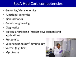 BecA hub research, facilities, and capacity building