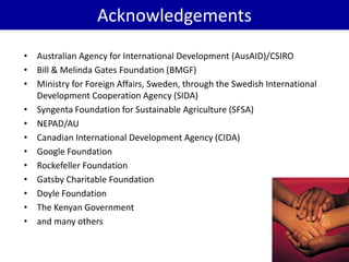 BecA hub research, facilities, and capacity building