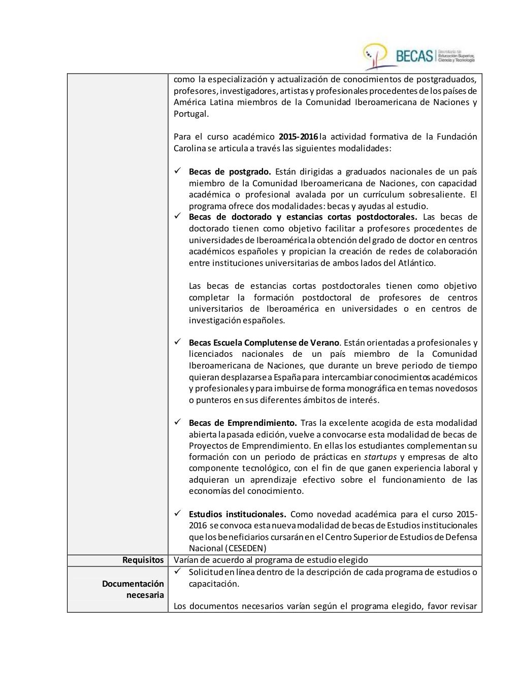 Becas fundacioncarolina201520162