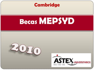 Cambridge Becas MEPSYD 2010 