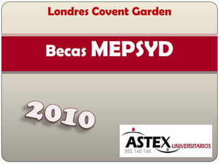 Londres Covent Garden Becas MEPSYD 2010 
