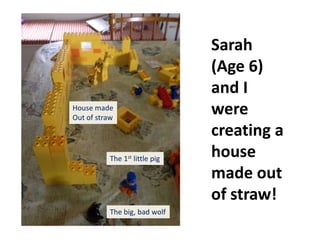 Sarah
                               (Age 6)
                               and I
House made
Out of straw
                               were
                               creating a
          The 1st little pig
                               house
                               made out
                               of straw!
          The big, bad wolf
 