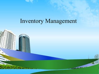 Inventory Management  
