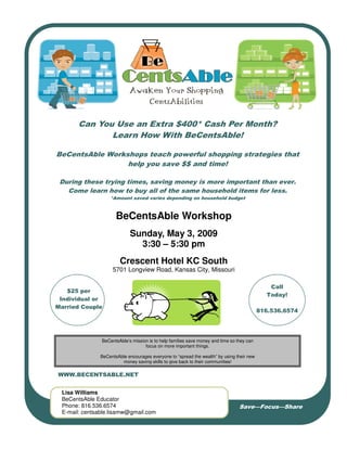 Becentsable Workshop Flyer 01