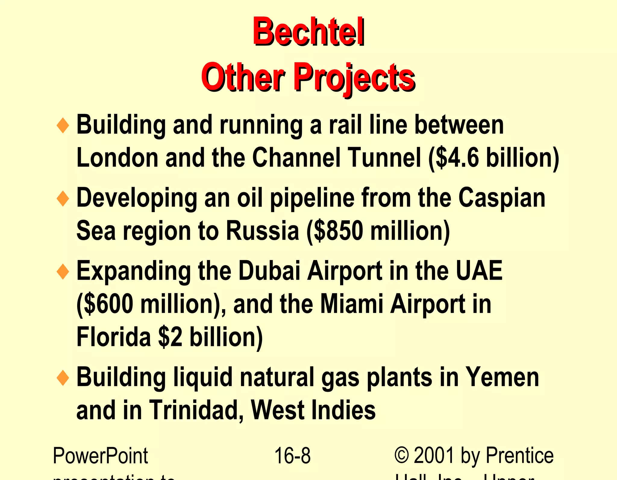 Bechtel project planning example | PPT