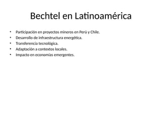 Peru Bechtel Project Análisis Integral de Bechtel Corporation: Gestión y Estrategia en ...