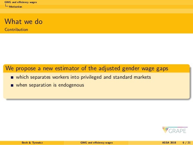 Estimating Gender Wage Gap In The Presence Of Efficiency Wages Evi