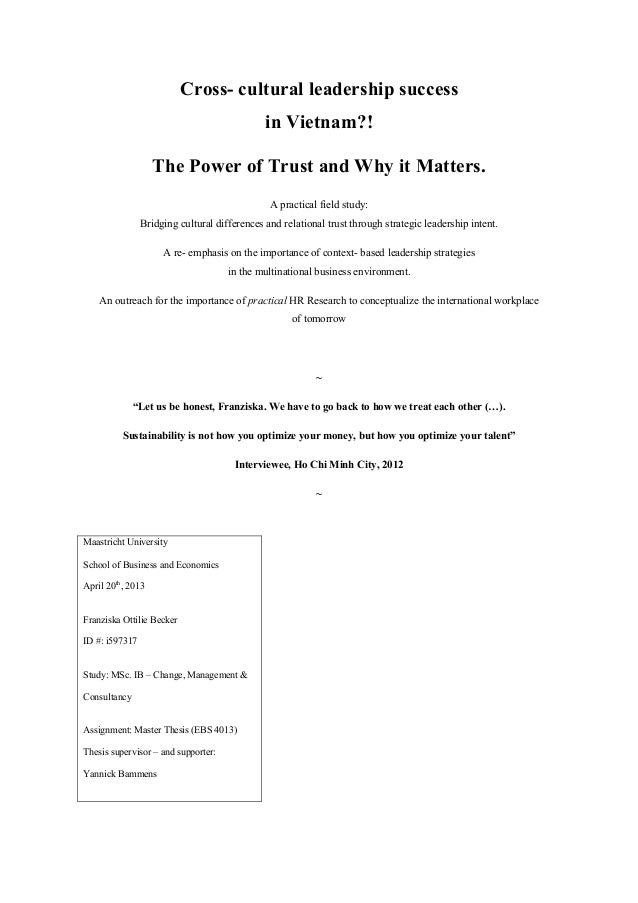 Dissertation international business