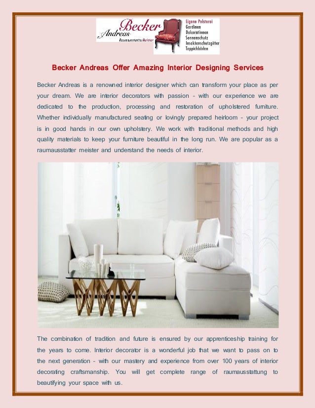 Becker Andreas Offer Amazing Interior Designing Services
