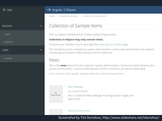 Screenshot by Tim Donohue, http://www.slideshare.net/tdonohue/
 