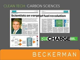 CLEAN TECH: CARBON SCIENCES
 