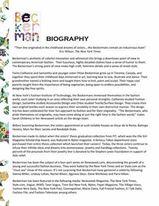 Beckerman Press Package